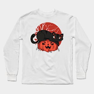 Pumpkin Cat Long Sleeve T-Shirt